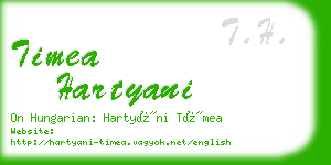 timea hartyani business card